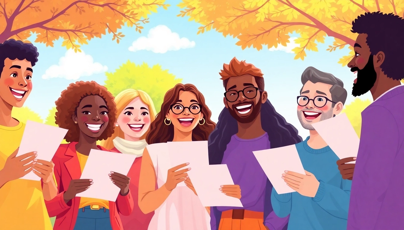 Silly surveys and serious insights show people engaging in fun questionnaire activities outdoors.