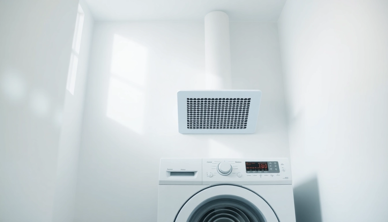 Efficient dryer vent cleaning service in Salt Lake City, Utah, showcasing a clean laundry environment.