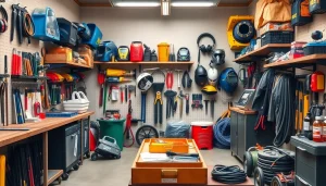 Explore welding supplies near me with a diverse range of tools and equipment displayed in a professional setting.