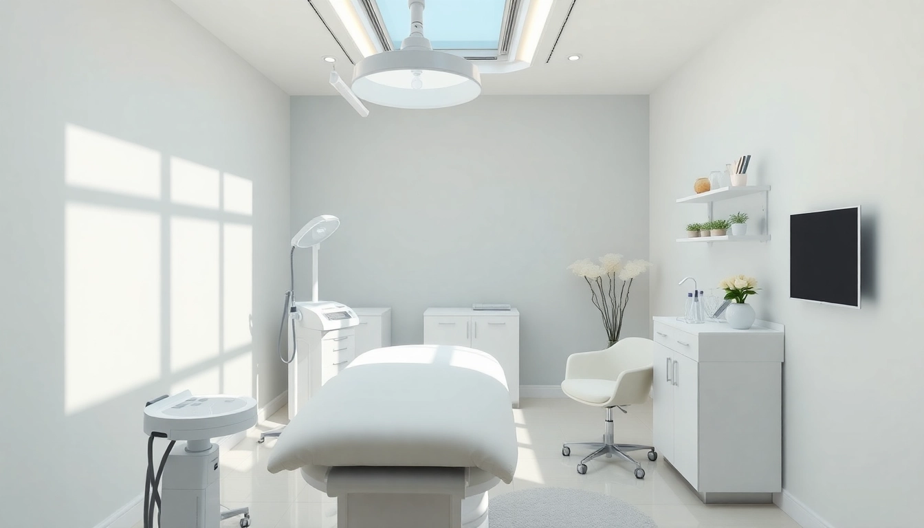 Fett-weg Spritze treatment setup highlighting aesthetic clinic tools and inviting atmosphere.