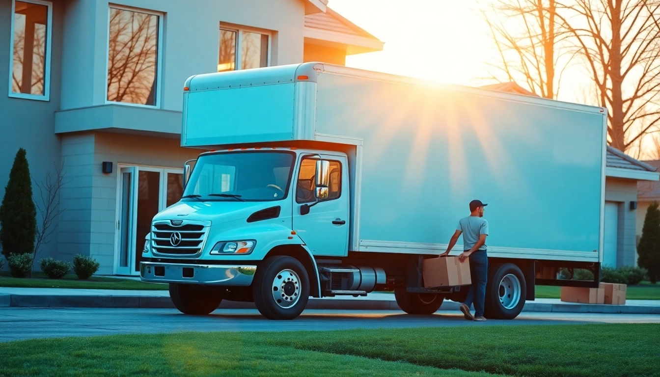 Efficient Umzug Fürth service showcasing a moving truck and professional movers.