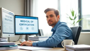Enhance your career with professional medical coding certification in a focused workspace.