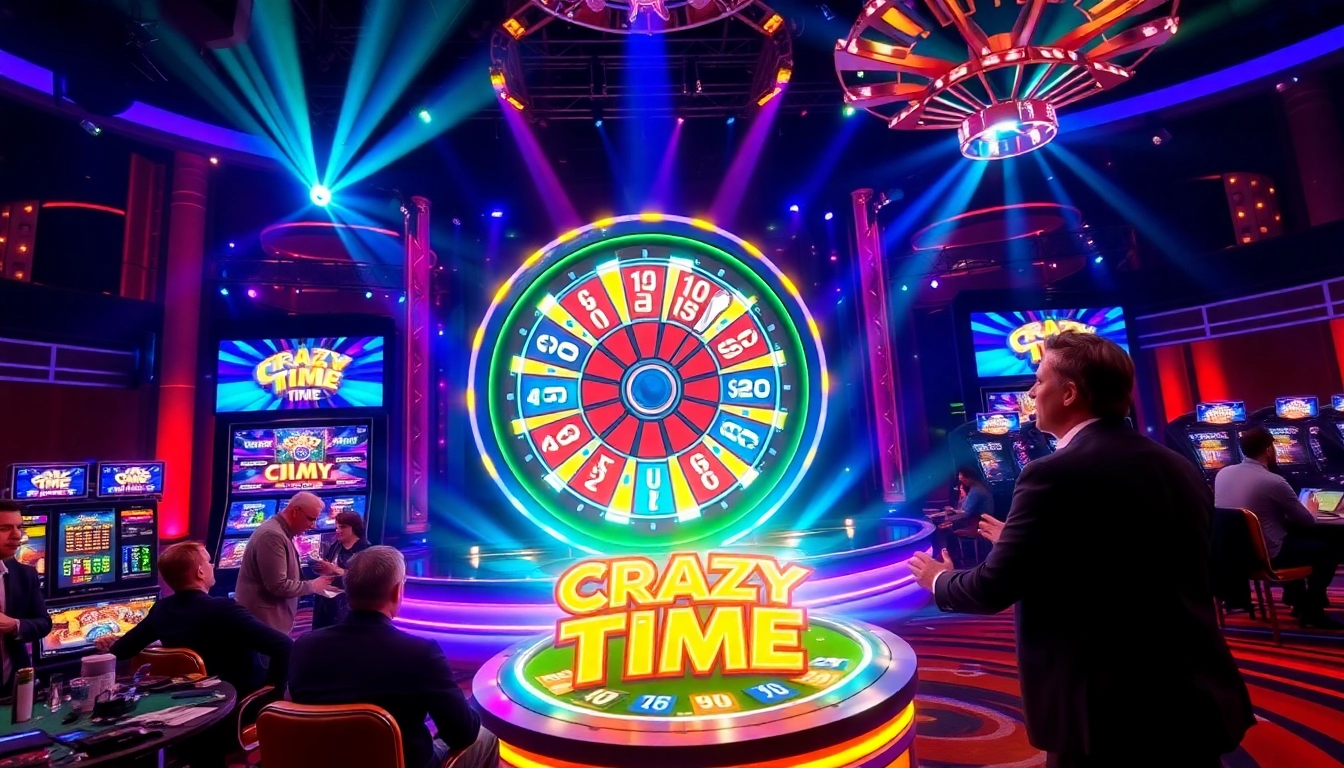 Engaging scene showcasing Crazy Time stats in action with players experiencing live game excitement.