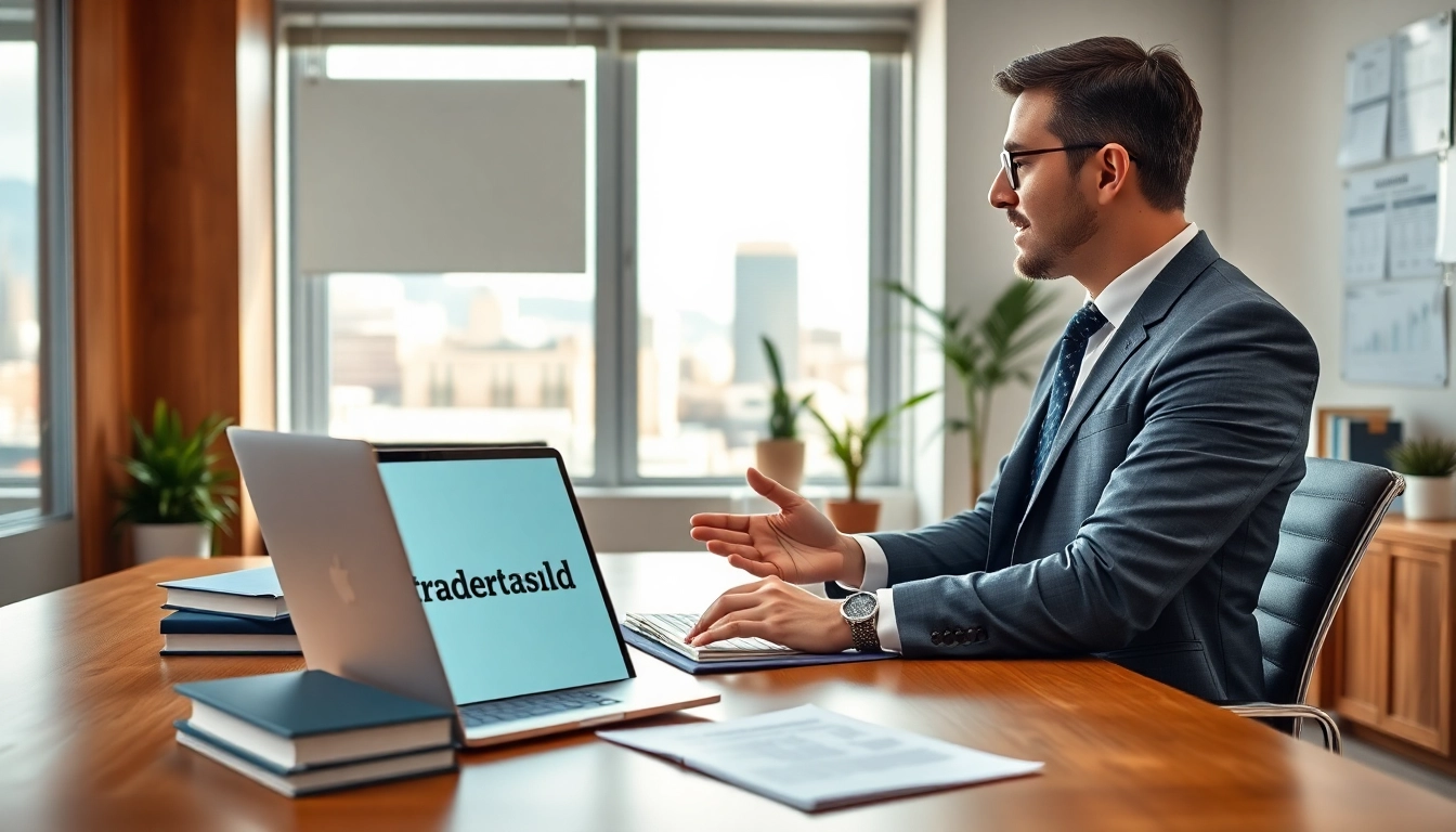 Understanding trademark registration in India and US with a professional advisor in a modern office.