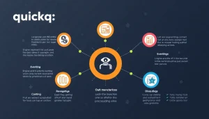 Discover the features of quickq官网 through an engaging infographic illustrating its key benefits and user-friendly interface.