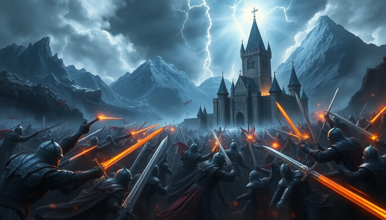 Engaging battle from Warlords 2 depicting an intense clash with diverse armies