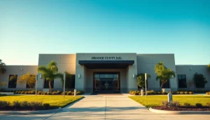 View of an orange county jail facility showcasing a modern design and secure environment.