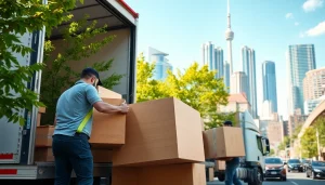 Toronto best moving company showcasing professional movers efficiently handling furniture during a city move.