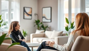 Engaging in psychotherapy dubai session with a professional therapist in a welcoming environment.