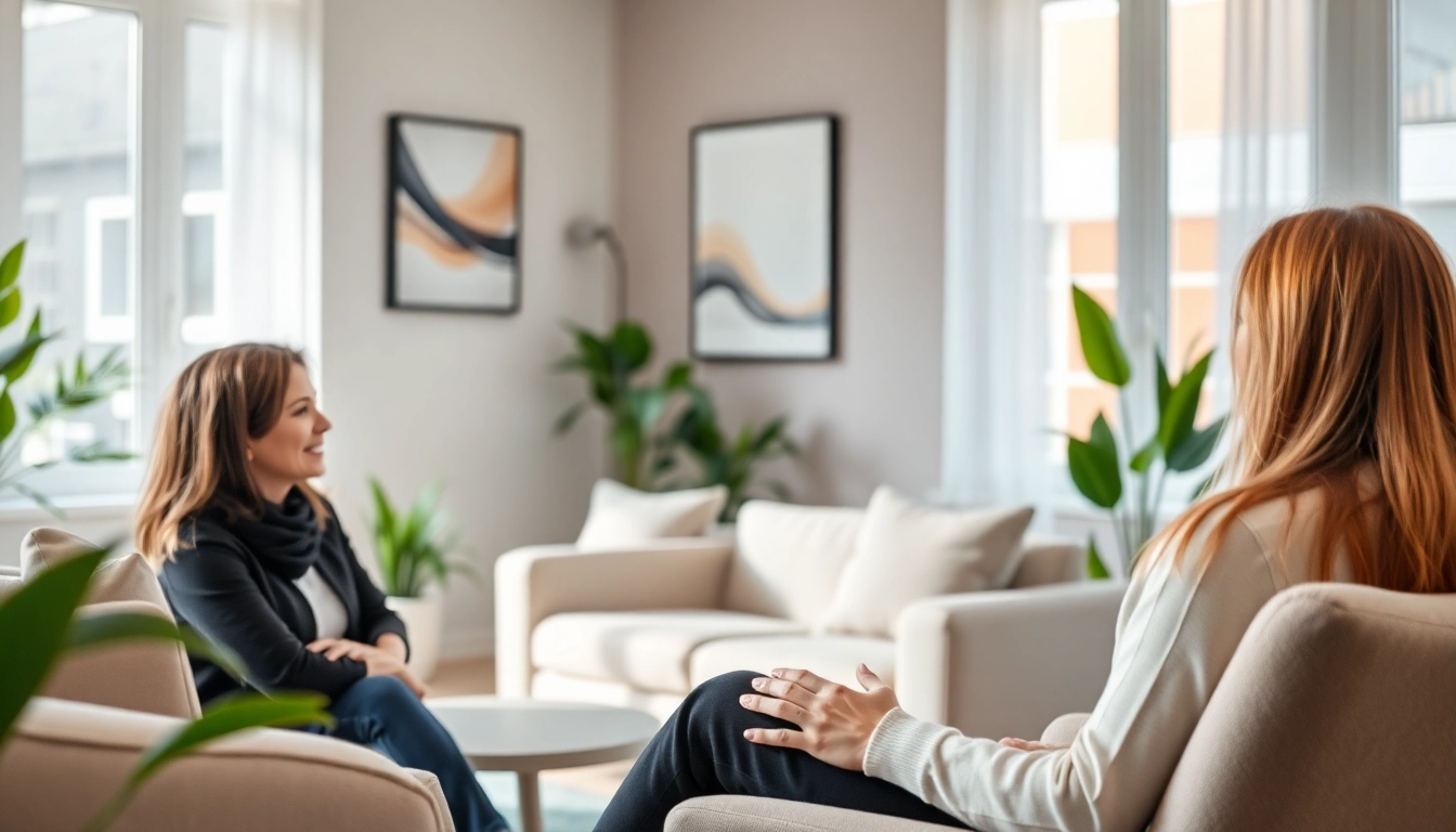 Engaging in psychotherapy dubai session with a professional therapist in a welcoming environment.